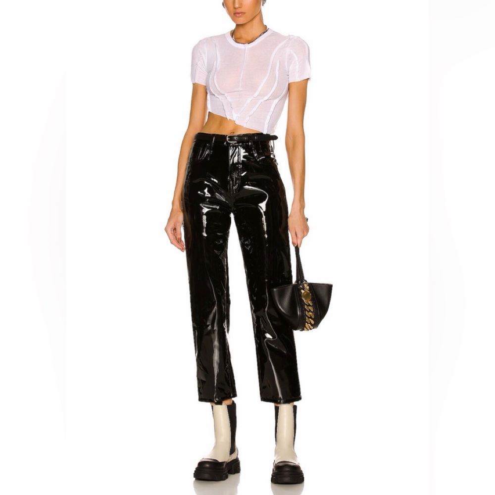 NWT R13 Shelley slim liquid black pants sz 29 $395